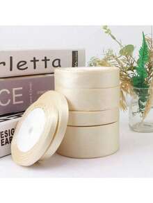 1卷缎带，适用于手工蝴蝶结、工艺品、婚礼、圣诞装饰、DIY贺卡、礼品包装 - 彩色 - 查看 10