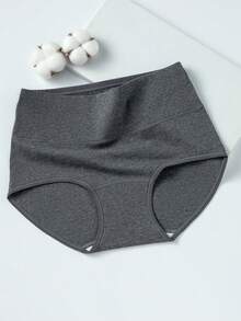 4 st. andningsbara bomullstrosor med hög midja för kvinnor - Multifärgad - Visa 2