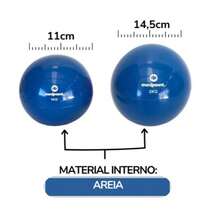 Bola Tonificadora Pilates Softball Yoga Peso 1 e 2kg Medicine Ball  Medpoint - Vermelho - Visão 5