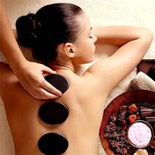 4 件套大型热石按摩套装：专业必备热疗放松设备 - 无需电源，无需电池