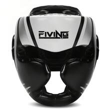 1 قطعة واقي رأس للملاكمة احترافي، مصنوع من جلد البولي يوريثان السميك، مناسب للبالغين والمراهقين، جنسي محايد، خوذة مغلقة الوجه للتدريب على الكاراتيه والملاكمة، تجهيزات واقية قوية للتايكوندو والملاكمة والفنون القتالية والمواي تاي والمصارعة المختلطة، متوفرة بمقاسات S/M/L، باللون الأسود والأحمر والأزرق والألوان الساطعة، رؤية واسعة، واقي - متعدد الألوان - مشاهدة 15