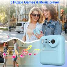 [Instant Print Camera]Social Gift: All-In-One Instant Camera & Portable Photo Printer For Adults - Capture & Print 1080P HD Photos/Videos In Seconds With Fun Filters, Perfect For Travel, Christmas, Birthdays - Ready-To-Gift For Him, Her, Couples & Friends (1300mAh Rechargeable) - ZSK-multicolor - View 9