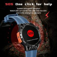 LOKMAT Smartwatch ZEUS 6 PRO, pantalla redonda grande de 1,46 pulgadas, función de brújula, doble linterna, llamadas Bluetooth, notificación de mensajes, asistente de voz, toma de fotos remota, control de música, frecuencia cardíaca, oxígeno en sangre, monitoreo del sueño y de la salud, resistente al agua IP68, reloj deportivo para exteriores