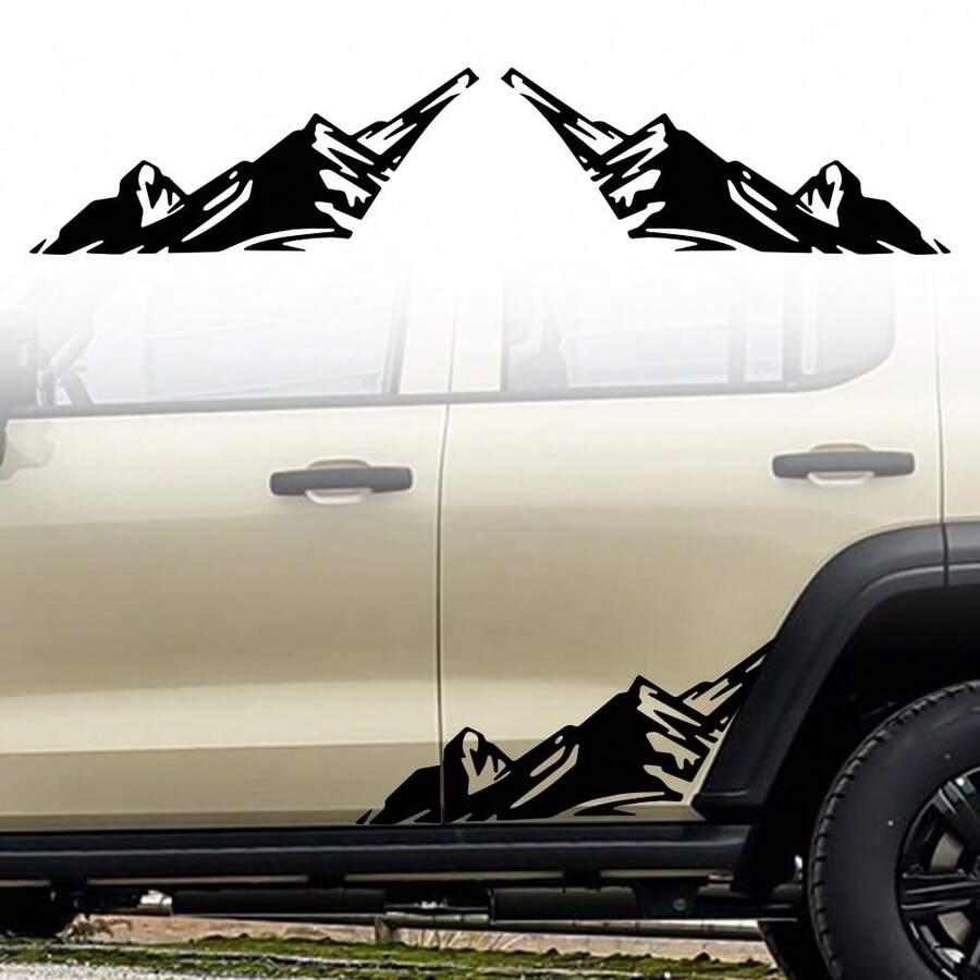 Adventure & Mountain Peak Car Body Sticker, Suitable For Off-Road Vehicles, SUVs
