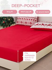 Seturi de cearșafuri cu imprimeu de reni și fulgi de zăpadă de Crăciun, 3/4 buc., cu fețe de pernă, lenjerie de pat ușoară, cu aspect de nori, rezistentă la șifonare, rezistentă la micșorare, inclusiv cearșaf plat * 1 + cearșaf cu elastic * 1 + față de pernă * 1/2, cearșaf cu buzunar adânc, pentru paturi de toate dimensiunile, certificat Oeko-Tex