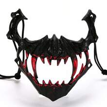 1 件动漫半脸出血面具虎魔天狗狼人鵺面具 - 派对服装面具、优雅礼物、迷你装饰、生日礼物、节日礼物、圣诞节、毕业典礼、愚人节、万圣节 - 彩色 - 查看 20