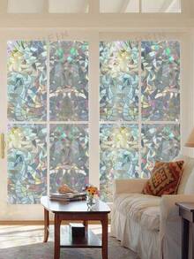 1 Roll Rainbow Window Privacy Film, Colorful Glass Rainbow Decorative Window Sticker, Static Cling Sunshade Decal, For Home Heat Insulation, Glue-Free - Multicolor - View 7