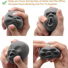 1个趣味表情球 - 慢回弹弹性放松，光滑表面，情人节礼物，（黑色均码）挤压拉伸缓解感官焦虑，表面可能含有防粘粉末颗粒，属正常现象，贴纸，学校用品，高地牛图案，软萌玩具，情人节礼物，适合办公室派对，柔软蓬松，必备学习用品 - 彩色 - 查看 2