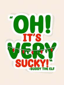 2 PIEZAS "¡Oh, es MUY malo! -Buddy el Duende", Pegatina de Duende | Pegatinas para Portátil | Pegatinas para Portátil | Calcomanía de Vinilo para Portátil, Vaso, Teléfono