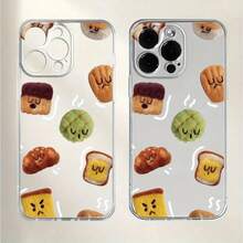 Funda a prueba de golpes de borde suave y moderna. Esta funda transparente para teléfono presenta un diseño creativo de impresión de pan y es compatible con los modelos de  16, 15, 14, 13, 12, 11, XS, XR, X, 8, 7, Mini, Plus, Pro Max y SE. Es un gran regalo para Halloween, Pascua, cumpleaños, o incluso para tu novia, novio, amigos, o incluso esta funda a prueba de golpes es un compañero confiable para tu teléfono. Esta funda a prueba de golpes es un compañero confiable para tu teléfono. - 1 pieza - Ver 8