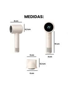 Secador de Cabelo Alta Velocidade 110000rpm Íon Potente Silencioso - Branco - Visão 4