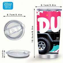 1pc 20 Oz Stainless Cup|The Quack Duck Journey|Available In Multiple Sizes For Different Needs|Tumbler|Enjoying Hot Cocoa On A Chilly Winter Walk|Hot And Cold|The Quack Duck Journey