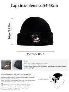 قبعة محبوكة على شكل كلب السجق للنساء، قبعة جميلة مع حماية الأذن، قبعة شتوية دافئة مطرزة بكلب التزلج، قبعة محبوكة متعددة الاستخدامات للخريف/الشتاء