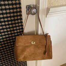 Bolso tote retro para mujer, bolso de mano esmerilado de gran capacidad para ir al trabajo, textura otoñal e invernal, bolso de hombro versátil - Bolso tote para mujer, monedero, bolso de asa superior de gran capacidad, bolsos de hombro para mujer, negro