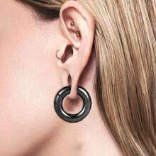 1pc Stainless Steel Fashion Round Ear Weights Hangers Ear Gauges Plugs Expander Piercing Body Jewelry Women Stretcher Earrings New