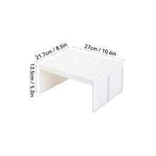 1 pièce Étagère de rangement pour tasses de placard, support empilable pour tasses de placard, grande capacité d'organisation et de rangement de cuisine, étagère de rangement en couches gain de place, support de rangement multifonction amovible pour tasses, mugs, couverts et ustensiles de cuisine