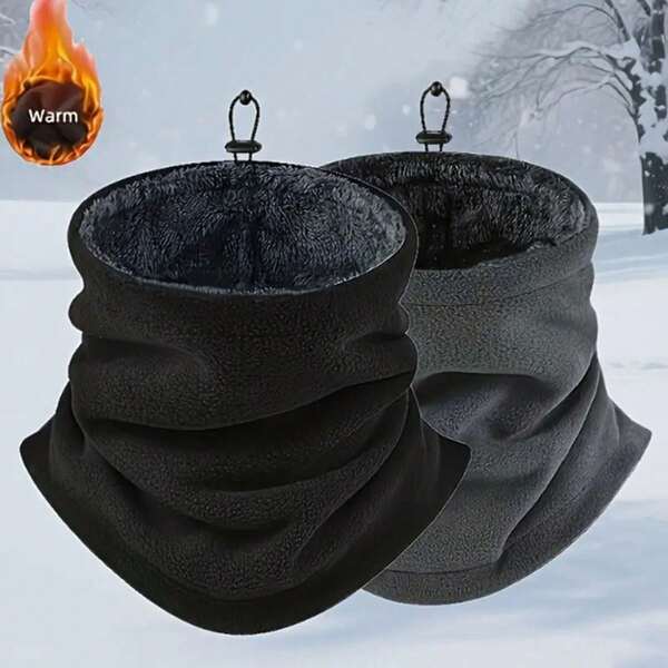 1pc Men's Thermal Scarf - Heavy-Duty Windproof And Thermal Mask, Soft Fleece Lining, Breathable Polyester Knitted, Suitable For Winter Cycling, Outdoor Activities, Skiing, Motorcycle Driving - Dual Use For Cycling And Outdoor Activities, Thermal Scarf, Neck Cover, Hat, Multi-Functional Balacrafa Cap (Hand Wash Only), Suitable For Cold Weather And Layered Wearing, Men's Winter Scarf, Ski Headscarf