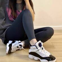 Giày bóng rổ cổ cao Air Jordan 6 Rings Six Crowns bằng da thoải mái, chống mài mòn, dành cho trẻ em trung bình và lớn - trắng - Xem 8