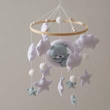 Handmade Baby Sheep & Star & Moon Bed Bell, Baby Mobile Crib, Cute Animal Shaped Toys, Educational, Improve Hand-Eye Coordination, Prevent Myopia, Nursery Room Decor, Mixed Colors, Newborn Rattle Toys, Best Gift For Parent-Child Interaction, Birthday, Christmas