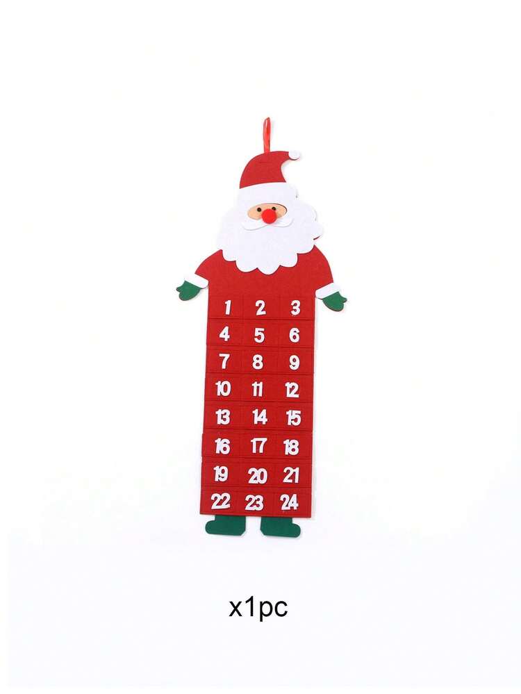 毛毡圣诞日历，圣诞老人降临节日历，24 个口袋圣诞日历，带有圣诞老人和雪人图案，24 天节日家居装饰，非常适合派对装饰、圣诞家居装饰、房间装饰、送给朋友和家人的节日礼物、圣诞礼物 - 彩色 - 查看 13