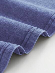 GLEC Seek First The Kingdom Of God, For God Is Worthy Of Your Faith. Believe In Christianity. Classic Retro Fashion High Street Cross And Letter Print Premium 230g Washed Cotton T-Shirt, Retro Street Style, Versatile, Men's Summer High-Quality Printed Cotton Retro Fashion Brand Loose Soft Comfortable Casual Multi-Color T-Shirt, 100% Washed Cotton, Unisex, Suitable For Summer Outdoor Wear, Has A Certain Thickness, Everyday Wear And Gift For Friends, Back-To-School Gift, New Year's Gift, Couple's Gift, St. Patrick's Day Gift. - 寶藍色 - 查看 5