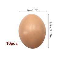 6/10/12pcs Realistic Artificial Chicken Eggs, Farm Animal Supplies, Nest Accessories, Decorative Eggs