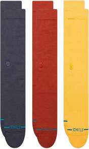 Stance Icon Classic Casual Crew Socks 3-Pack, Cotton Blend And Cushioning Arch Support - ColorD - 查看 1
