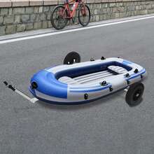 Launching Trolley Boat Cart Hand Trailer Foldable Aluminum Alloy Ø 370 Mm - Silver and Black - View 3