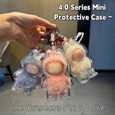 [Transparent Acrylic Protective Case]1/2/3/6PCS For LABUBU4.0/3.0/2.0/1.0 Mini Protective Case, A New Protective Case In 2025, Acrylic Storage Box, Dustproof Protective Case, Transparent Storage Box, Very Suitable For The Collection And Display Of LABUBU4.0 |The Monsters Pin Of Love |Series Plush Toys. It Is The Perfect Gift For Collectors, Halloween Gifts, Christmas Gifts. (Excluding Dolls)