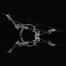 16.4-Inch Stainless Steel Mini Composite Bow, Small Arrows, Suitable For Beginner Archery Practice, Entertainment And Fun Gift, Mini Bow Archery Set,Compound Bow - Silver - View 3