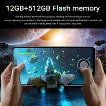 W&O 2025 New Android Smartphone, Mobile Phone - 6.7-Inch FHD+ Display, 12GB + 512GB Storage, 12MP + 50MP Cameras, Face ID, 5000mAh Battery, Dual SIM Cards, Stylus, Unlocked Phone, Comes With Headphones, Protective Case, Type-C Data Cable, Screen Protector, Ideal Christmas And Birthday Gift - 黑色 - 查看 6