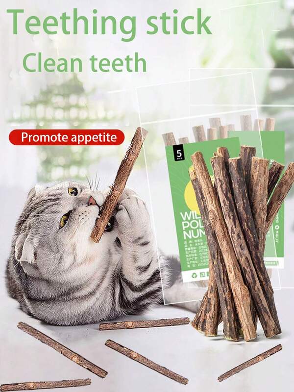 Palitos masticables para limpieza dental de gato - con infusión de gato, cuidado dental y juguete para moler los dientes, masticar, limpiar, duradero, entretenido, autoactivo, alivio del aburrimiento, menta de gato, juguetes con sabor a pescado para gatos