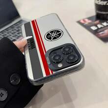 Funda de teléfono para motocicleta, color plateado mate, para 17,15, 14, 16, 13, 12, 11 Pro Max Plus, Y-YamahaES-A de carreras a prueba de golpes, dura - Negro1 - Ver 6