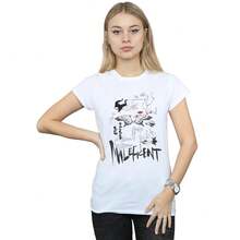 Disney Womens/Ladies Maleficent Mistress Of Evil Growing Wild Collage Cotton TShirt (White) - White - View 1