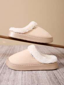 Women's Thermal Lined Warm Slippers For Indoors, Thick Anti-Slip Comfortable House Shoes For Bedroom, Autumn/Winter