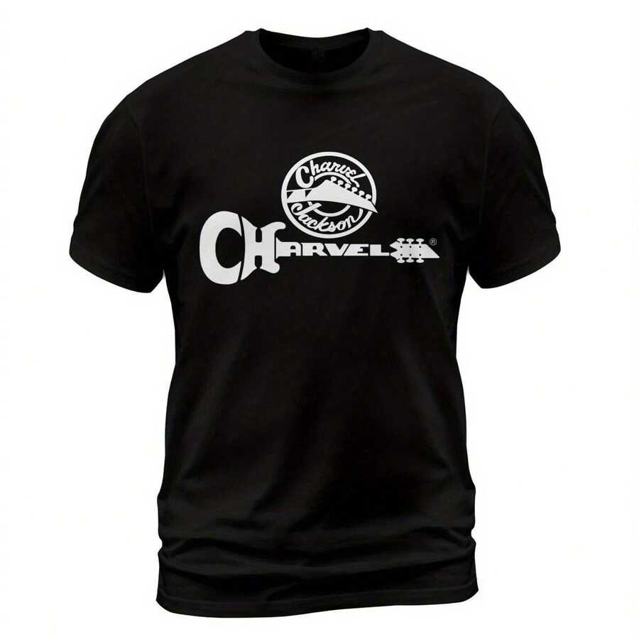 Vintage Unisex Shirt Crewneck Tshirts [Charvel Jackson Guitars Tee] Charvel Jackson Guitars Logo T-Shirt - Made In USA - Size S-3XL - 黑色 - 查看 1