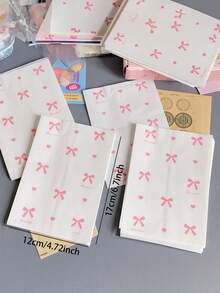 50/100/150 Piezas Bolsas de regalo de papel de 4.7x6.7 pulgadas, Bolsas de embalaje con patrón de lazo, Bolsas de almacenamiento de pequeños regalos, Adecuadas para fiestas de mujeres, festivales, bodas, cumpleaños y bolsas de regalo artesanales.