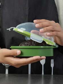 1 hộp đựng bơ trong suốt có nắp đậy kín kèm bộ dụng cụ 3 trong 1 - Lý tưởng cho hoạt động ngoài trời và cắm trại. - màu xanh lá - Xem 5