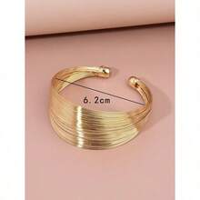 Brazalete de puño ancho - Plateado - Ver 8