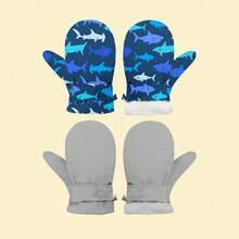 2 Cặp Găng Tay Hoạt Hình Cho Bé, 0-1 Tuổi S, 1-3 Tuổi M, 3-6 Tuổi L, Găng Tay Chơi Ngoài Trời Chống Thấm Nước Ấm Áp Chống Gió Tuyết Cho Bé Trai Và Bé Gái - nhiều màu - Xem 12