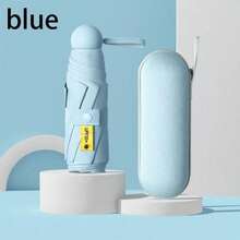 1pc Compact Folding Umbrella, Capsule Sunshade Umbrella, Mini Pocket Waterproof Portable Travel Umbrella (With Umbrella Case), Women's 2-In-1 Sunscreen Rainproof Umbrella, Mini Travel Umbrella, Women's Umbrella, Lightweight Portable Sunscreen Rainproof Umbrella, UV Protection, Windproof, 99% UV Protection, Unisex, Sturdy Structure, Sunscreen Rainproof, Essential Travel Rainproof Windproof Umbrella - Multicolor - View 16