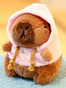 1 件水豚毛绒娃娃卡通钥匙扣吊坠，软毛绒娃娃背包吊坠，汽车包钥匙扣装饰礼品钥匙扣，水豚，水豚毛绒，水豚，钩针水豚，水豚包