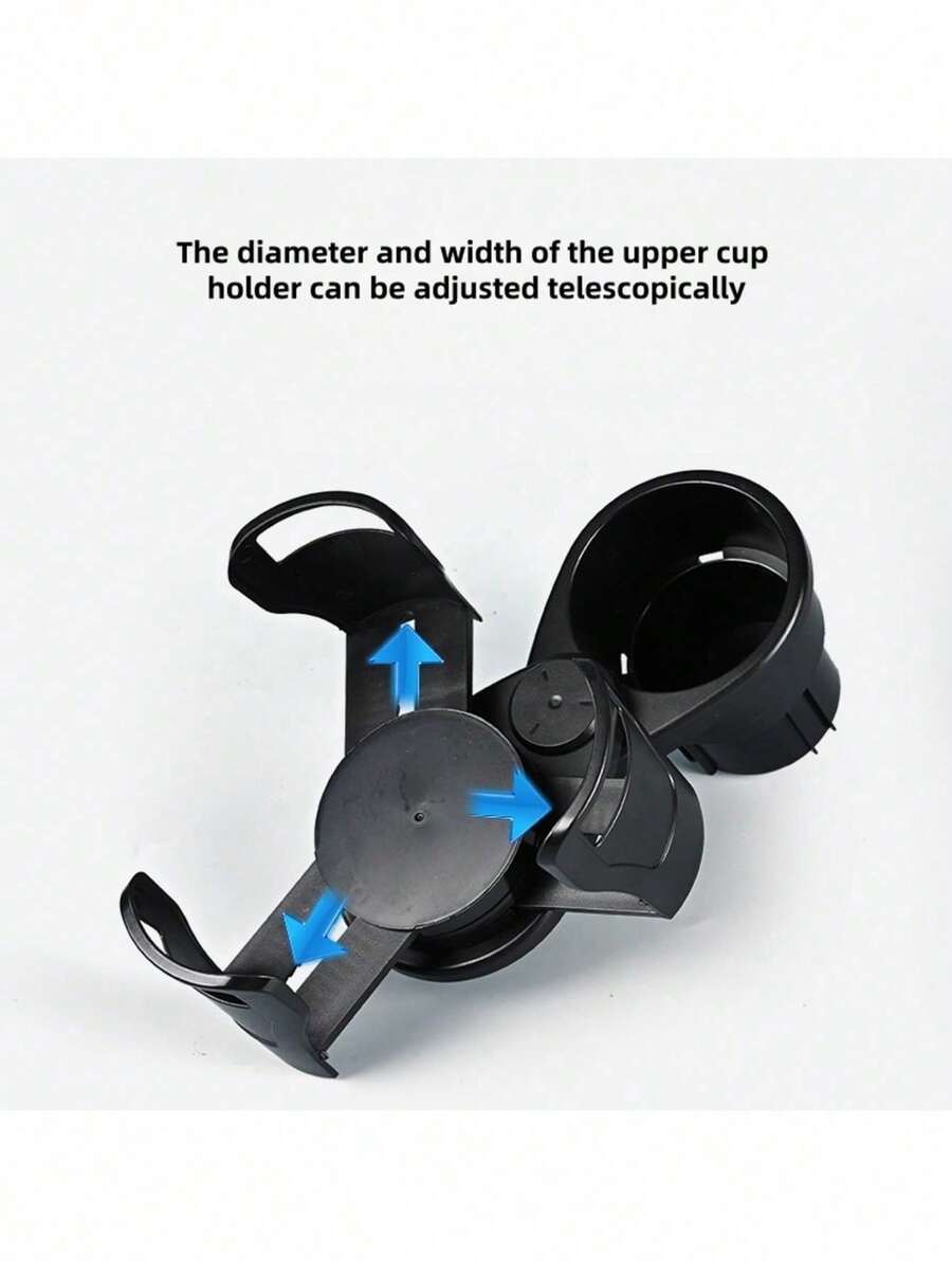 Schwarzer Auto-Getränkehalter 2-in-1 Multifunktions-Getränkehalter und Handyhalter für das Auto