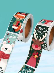 20 Stücke/50 Stücke/120 Stücke Weihnachts-Aufkleber - Süßer Weihnachtsmann, Eisbär, fröhliche Weihnachtsdesigns - rot, grün, gold, weiß, schwarz, blaugrüne Feiertags-Farben - geeignet für Geschenkverpackung, Karten, Dekorationen, Verpackung - Papiermaterial - geeignet für den privaten oder gewerblichen Gebrauch, Feiertags-Aufkleber, festliche Kartensiegel, lebendige Feiertags-Muster, saisonale Basteleien, dekorative Stempel, glatte Oberfläche, Kunstetiketten, unverzichtbar für Bastler - Verschiedenfarbig - Übersicht 1