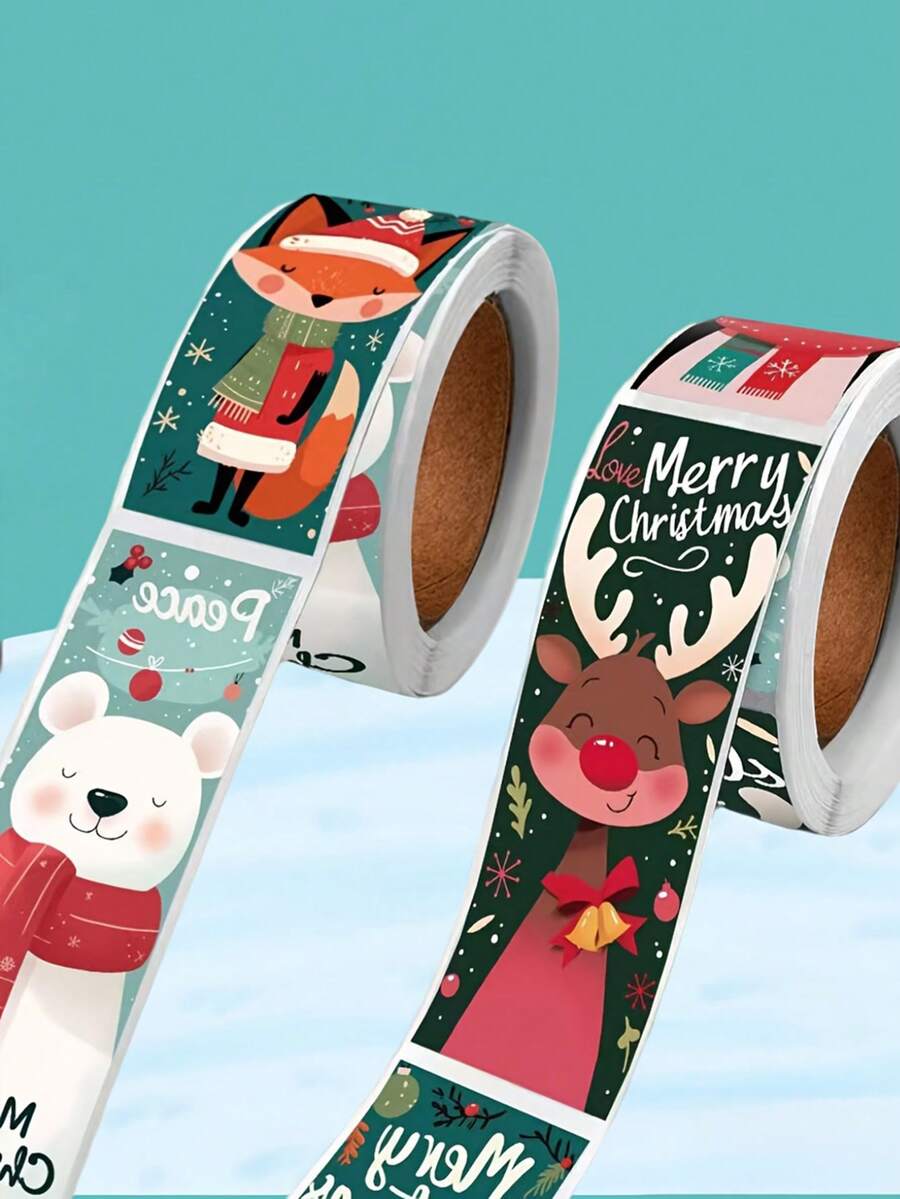 20 Stücke/50 Stücke/120 Stücke Weihnachts-Aufkleber - Süßer Weihnachtsmann, Eisbär, fröhliche Weihnachtsdesigns - rot, grün, gold, weiß, schwarz, blaugrüne Feiertags-Farben - geeignet für Geschenkverpackung, Karten, Dekorationen, Verpackung - Papiermaterial - geeignet für den privaten oder gewerblichen Gebrauch, Feiertags-Aufkleber, festliche Kartensiegel, lebendige Feiertags-Muster, saisonale Basteleien, dekorative Stempel, glatte Oberfläche, Kunstetiketten, unverzichtbar für Bastler - Verschiedenfarbig - Übersicht 1