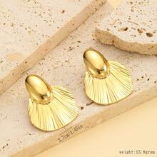 Pendientes de botón personalizados creativos, serie geométrica, labios, corazón sencillo, corazón doble, mariposa chapada en oro de acero inoxidable