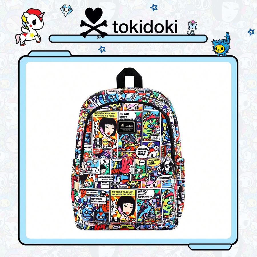 Official Tokidoki Unicorno Backpack With Keychain For Women Men, Cartoon Large Capacity Travel Laptop Book Bag Casual Daypack Shoulder Bag - Nhiều màu - Xem 1