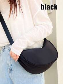 时尚女士单肩包斜挎包 - 大容量手提包托特包，适合上班通勤、大学上课、购物和旅行，宽敞的多功能钱包，内袋可容纳书籍、日常用品，休闲百搭，耐磨耐用，易于清洁，秋冬必备，圣诞节礼物，万圣节，新年礼物 - 黑色 - 查看 4