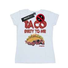 Marvel Womens/Ladies Deadpool Taco Dirty To Me Cotton TShirt (White)