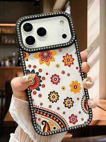 Boho-Blumen-Handyhülle,  Muster, ästhetische, lebendige Schutzhülle, stilvolles Modeaccessoire, kompatibel mit iPhone 17promax/17pro/17/iPhone Air/16promax/16pro/16plus/16/15promax/15pro/15plus/15/14promax/14pro/14plus/14/13promax/13pro/13/12promax/12pro/12/11promax/11 - Transparenz(clear) - Übersicht 5